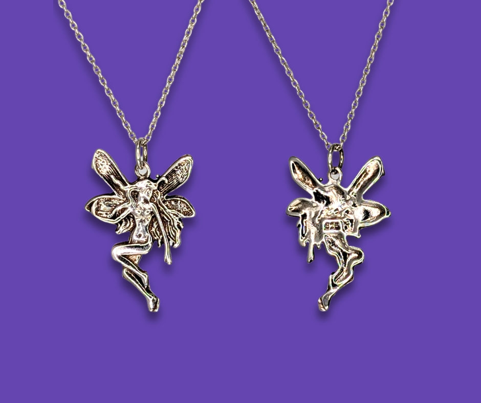925 Sterling Silver Fairy Necklace 16.5"