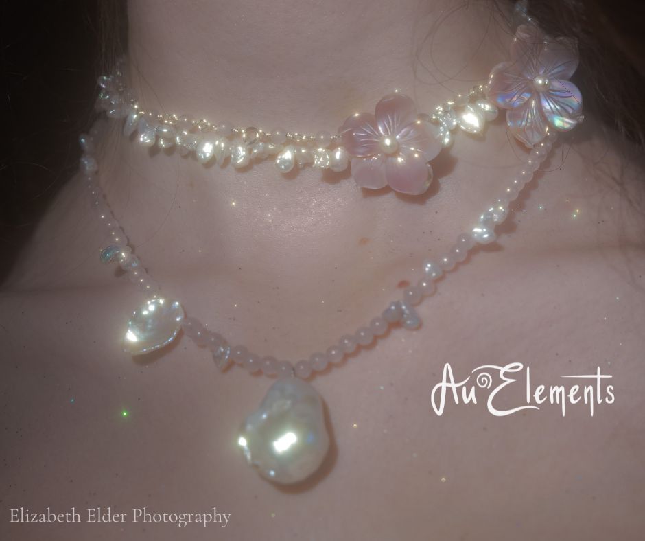 Mother Pearl Necklace and the Pearl Petals Choker