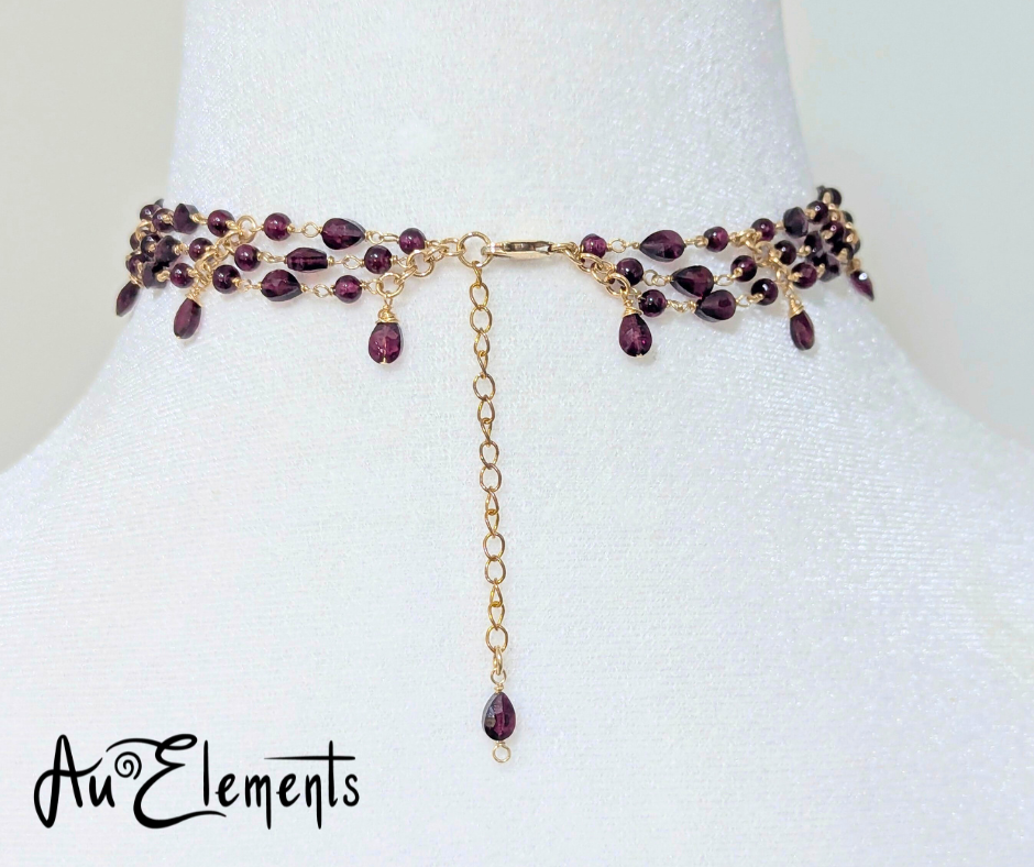 Drops of Crimson Earring and Choker Set