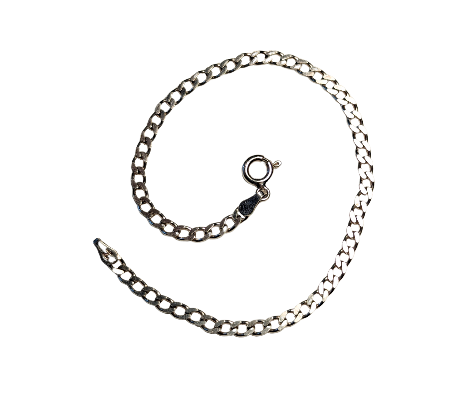 Silver Cuban Chain Bracelet