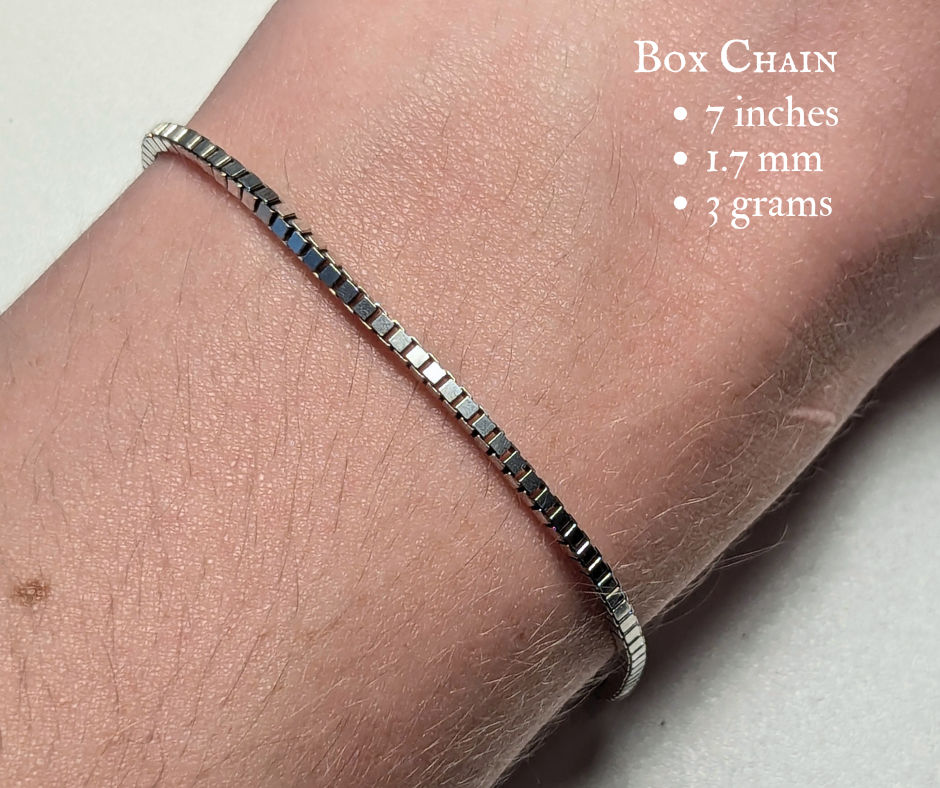 Silver Box Chain Bracelet