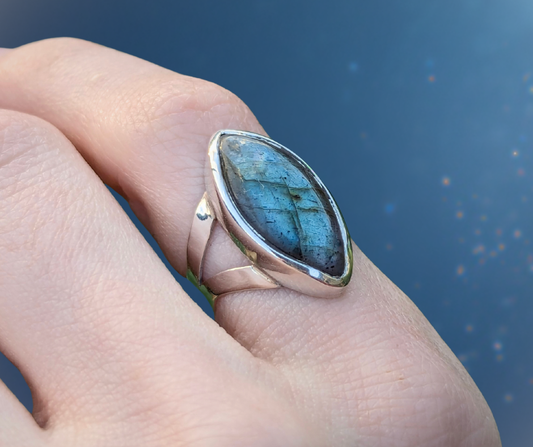 Aurora Labradorite Ring