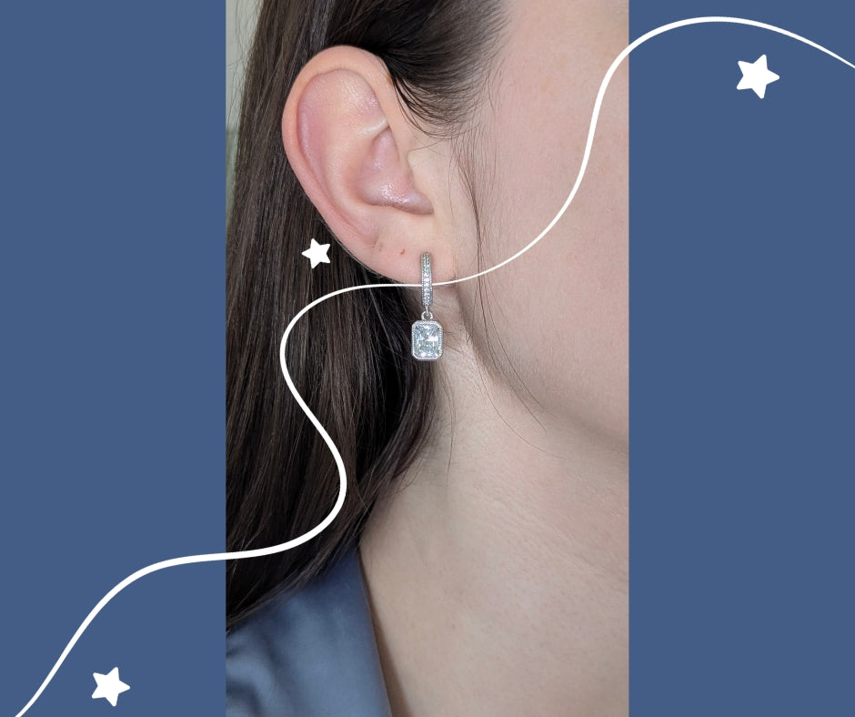 Sterling Silver Judith Ripka Earrings with Cubic Zirconia