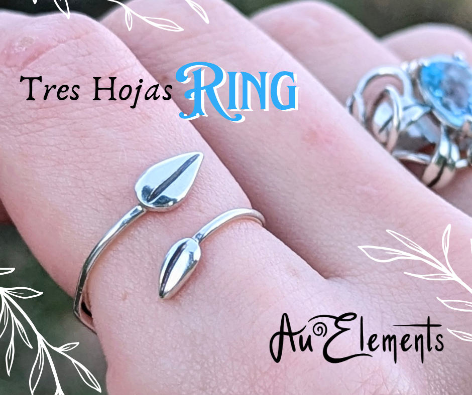 Tres Hojas Adjustable Ring