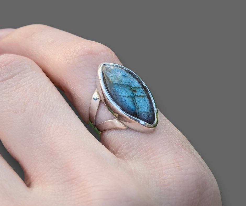Aurora Labradorite Ring
